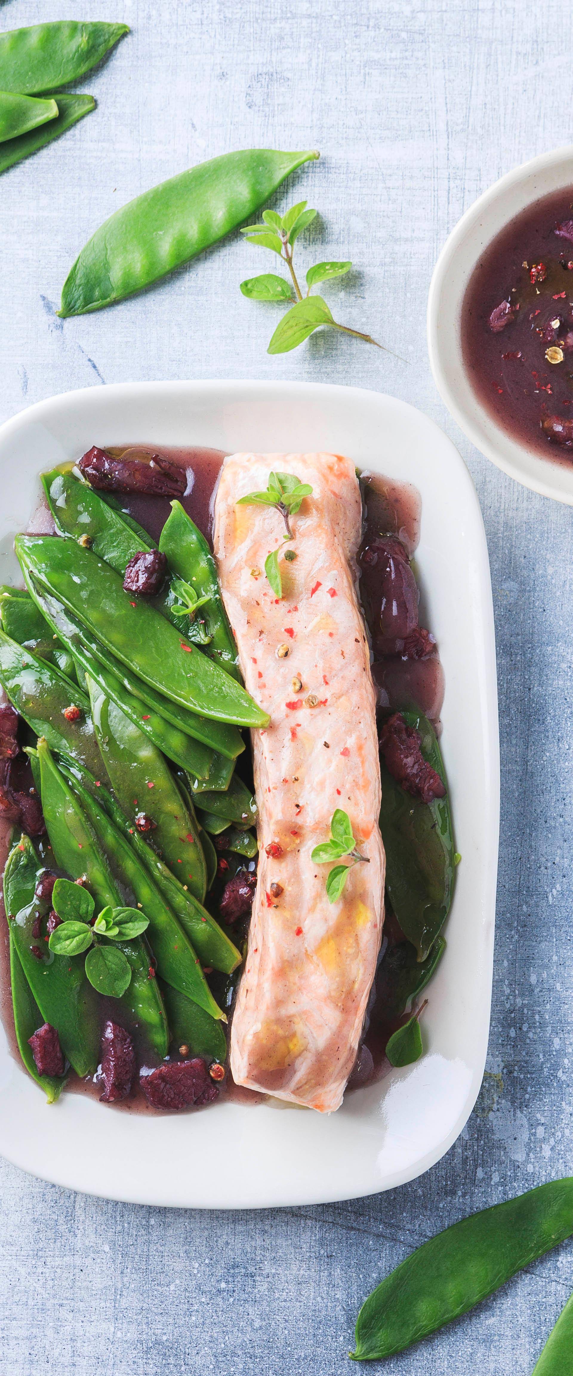 Pavés de saumon et pois gourmands - Recette undefined | Tefal