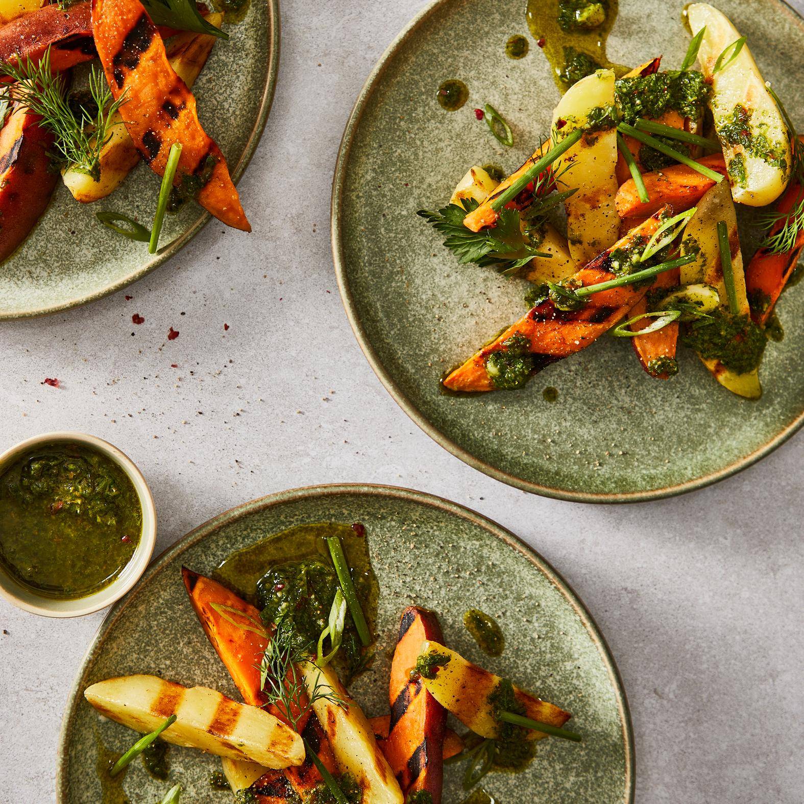 Salade de pommes de terre grillées, sauce chimichurri - Recette OptiGrill 4in1 | Tefal