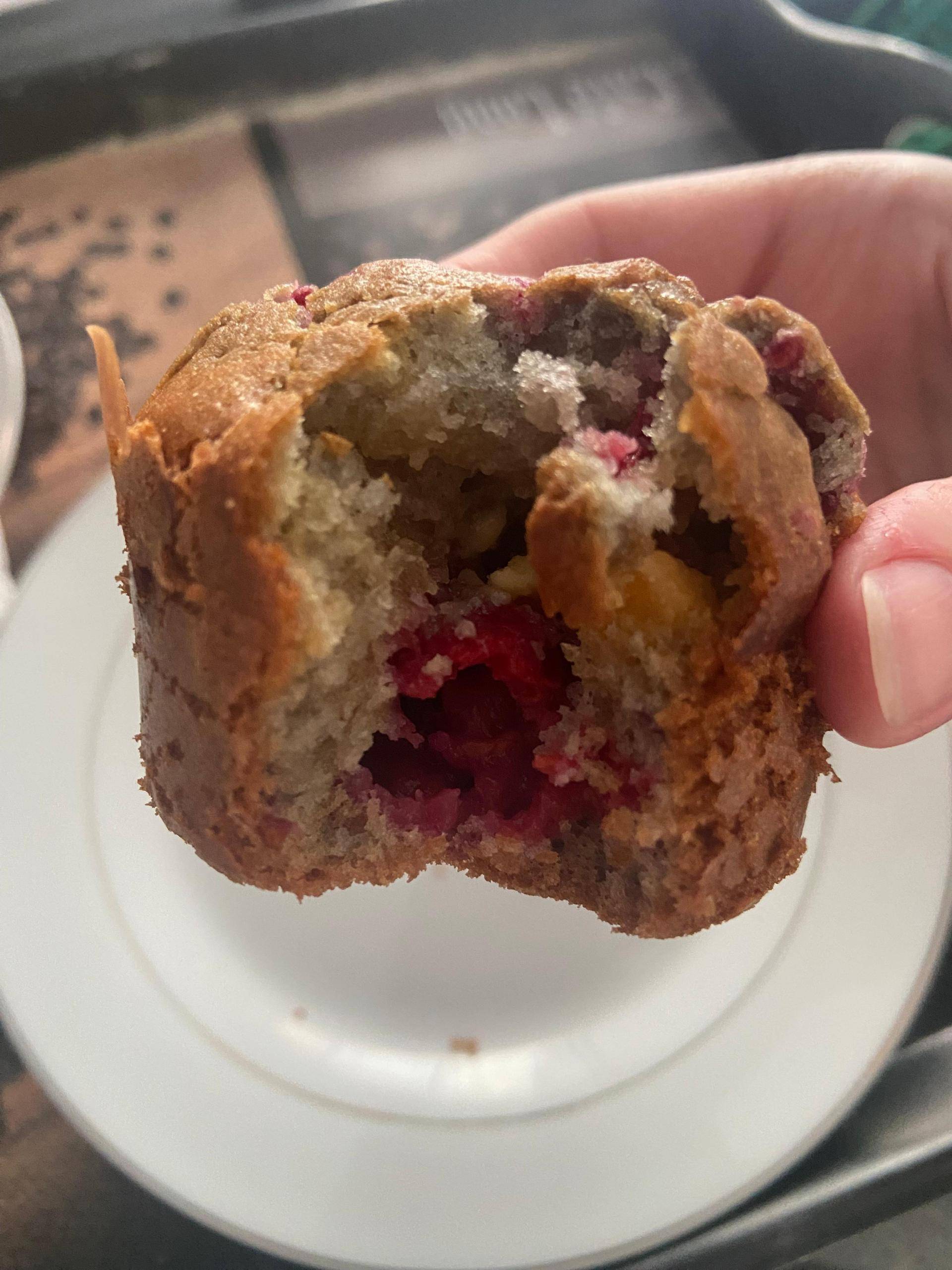 Muffin chocolat blanc framboise - Recette Cake Factory | Tefal