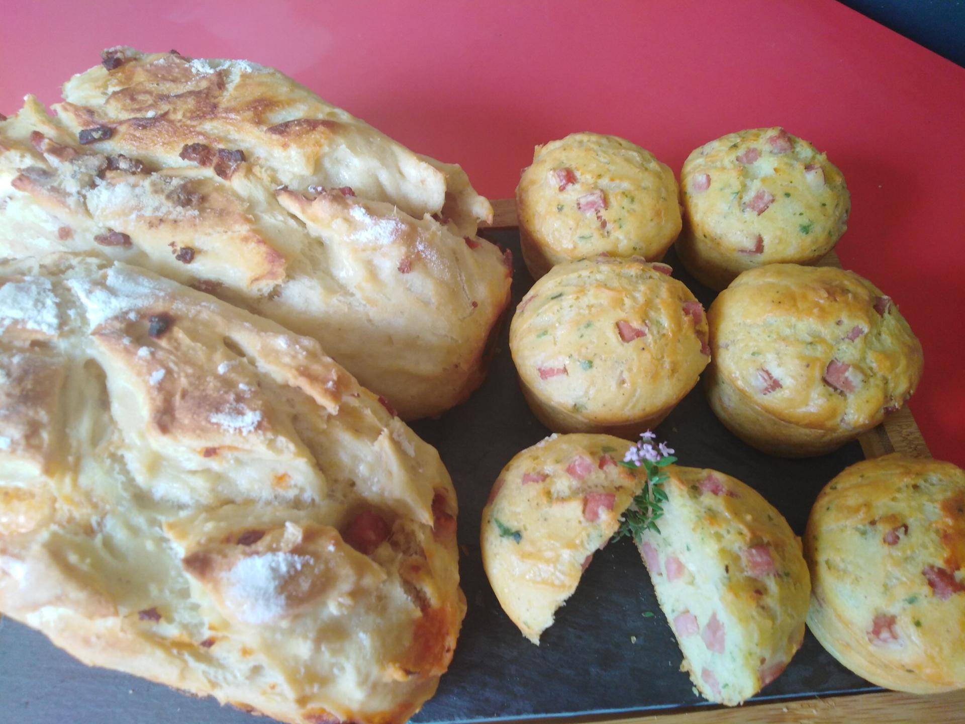 cakes au jambon-gruyère au thym - Recette Cake Factory | Tefal