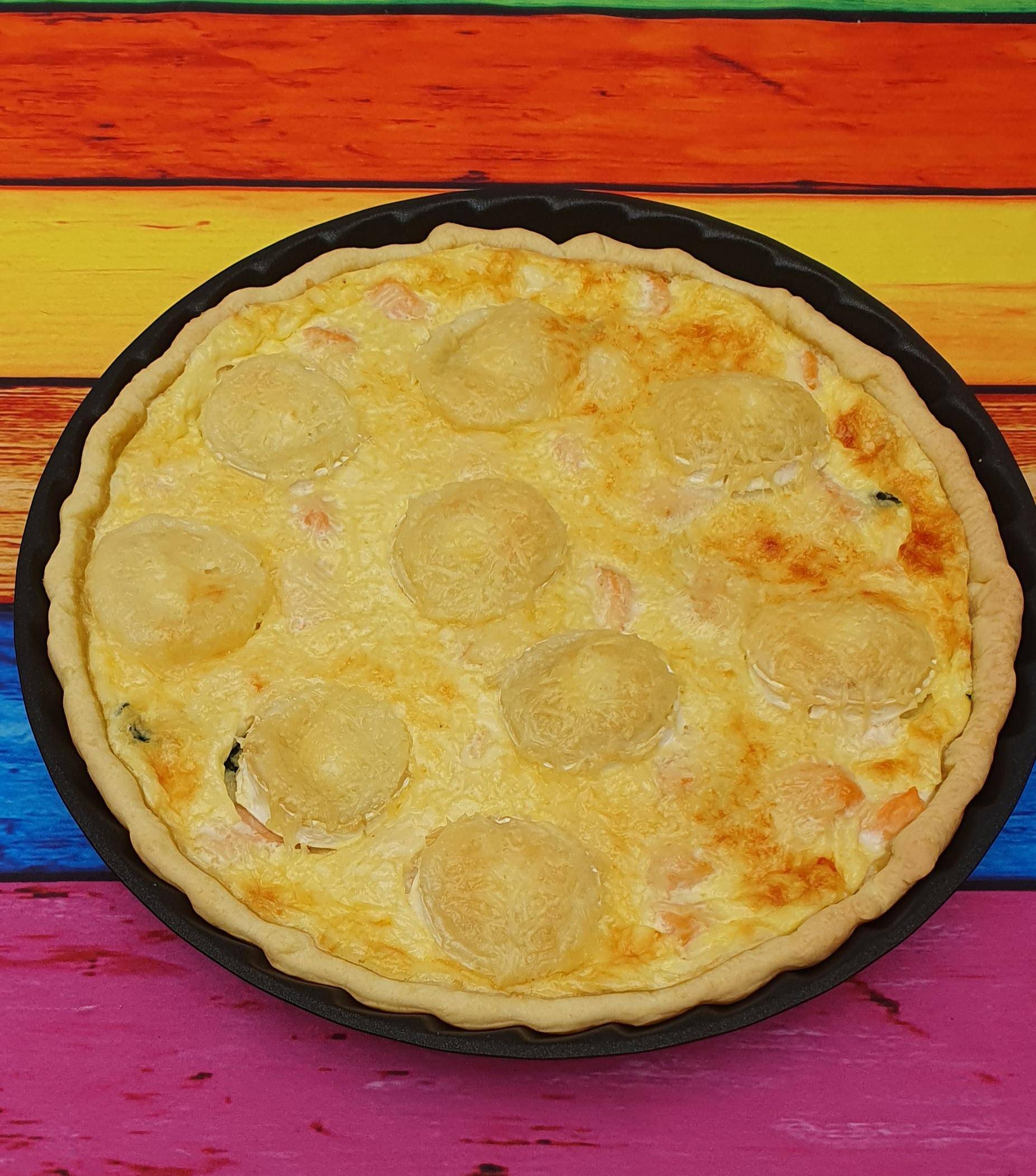 Tarte au saumon, épinards et chèvre - Recette Cake Factory Infinity | Tefal