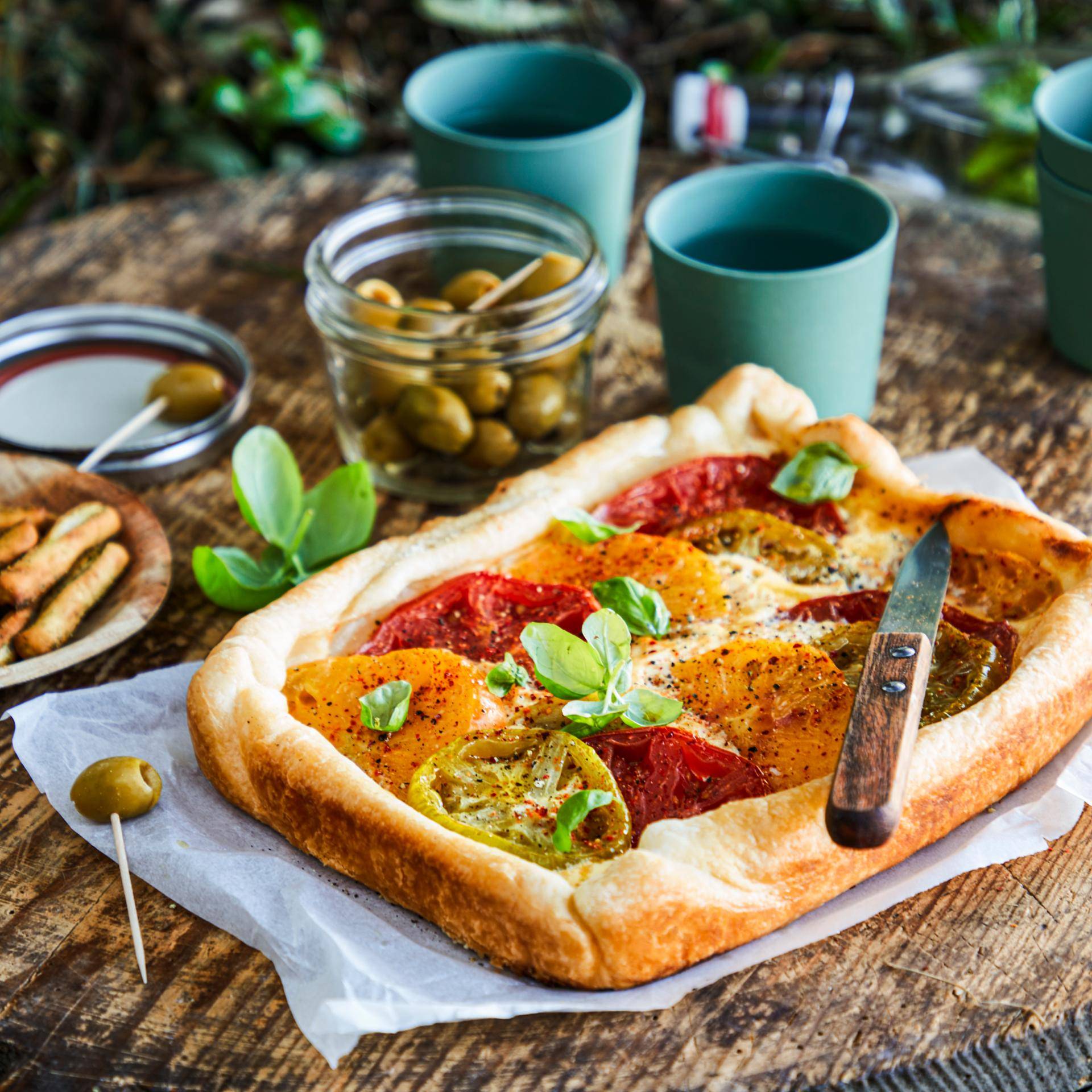 Tarte aux tomates tricolores - Recette Cake Factory | Tefal