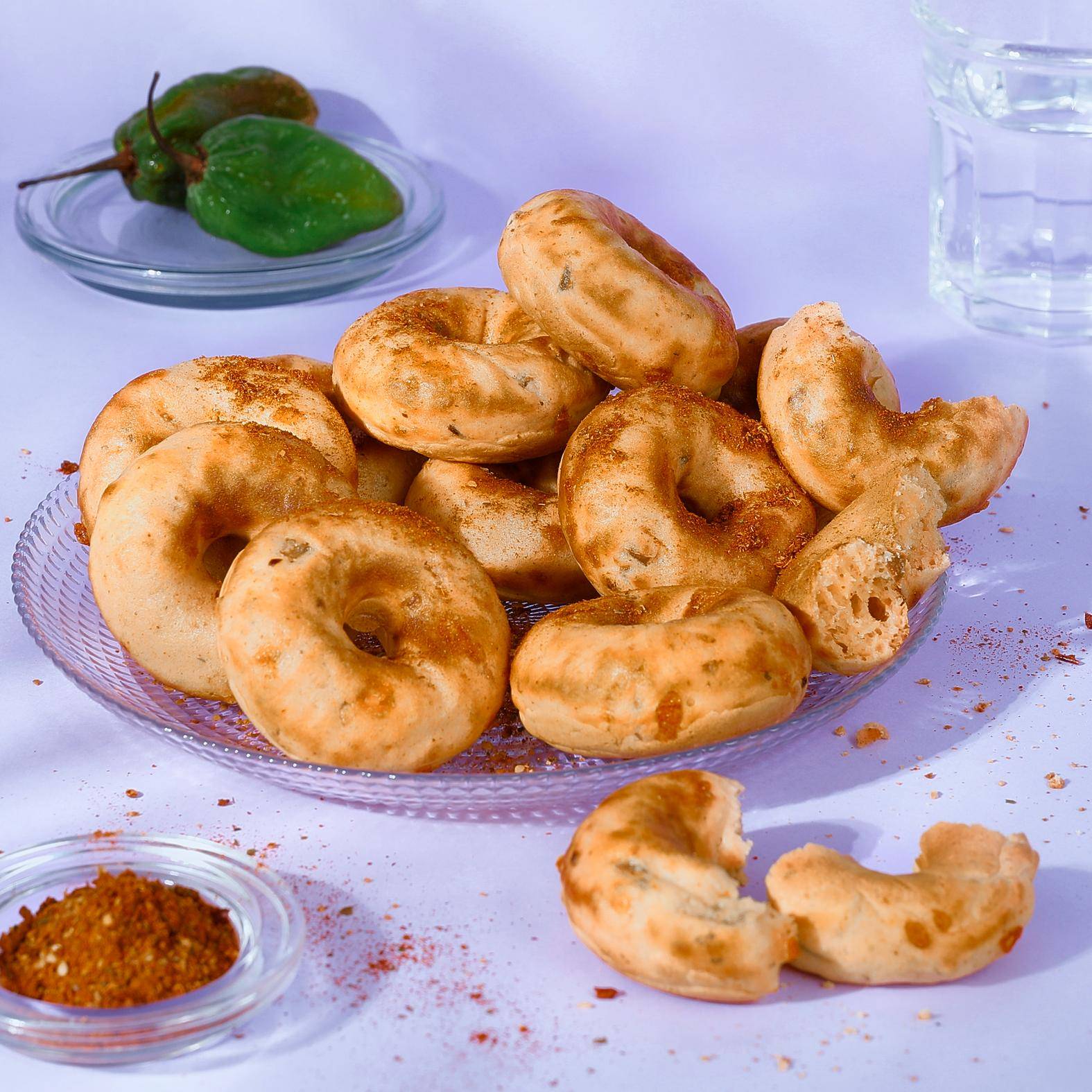 Cheddar and jalapeño doughnuts - Recette Snack Collection MECHANICAL | Tefal