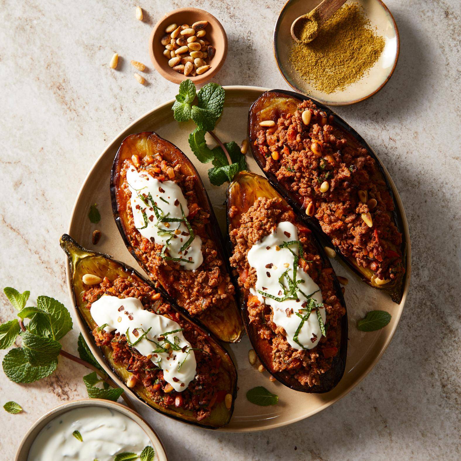Aubergines farcies au bœuf (Karniyarik) - Recette Poêles et Casseroles | Tefal