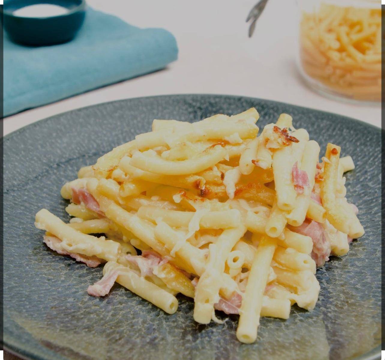Gratin de macaronis au jambon - Recette Cake Factory | Tefal