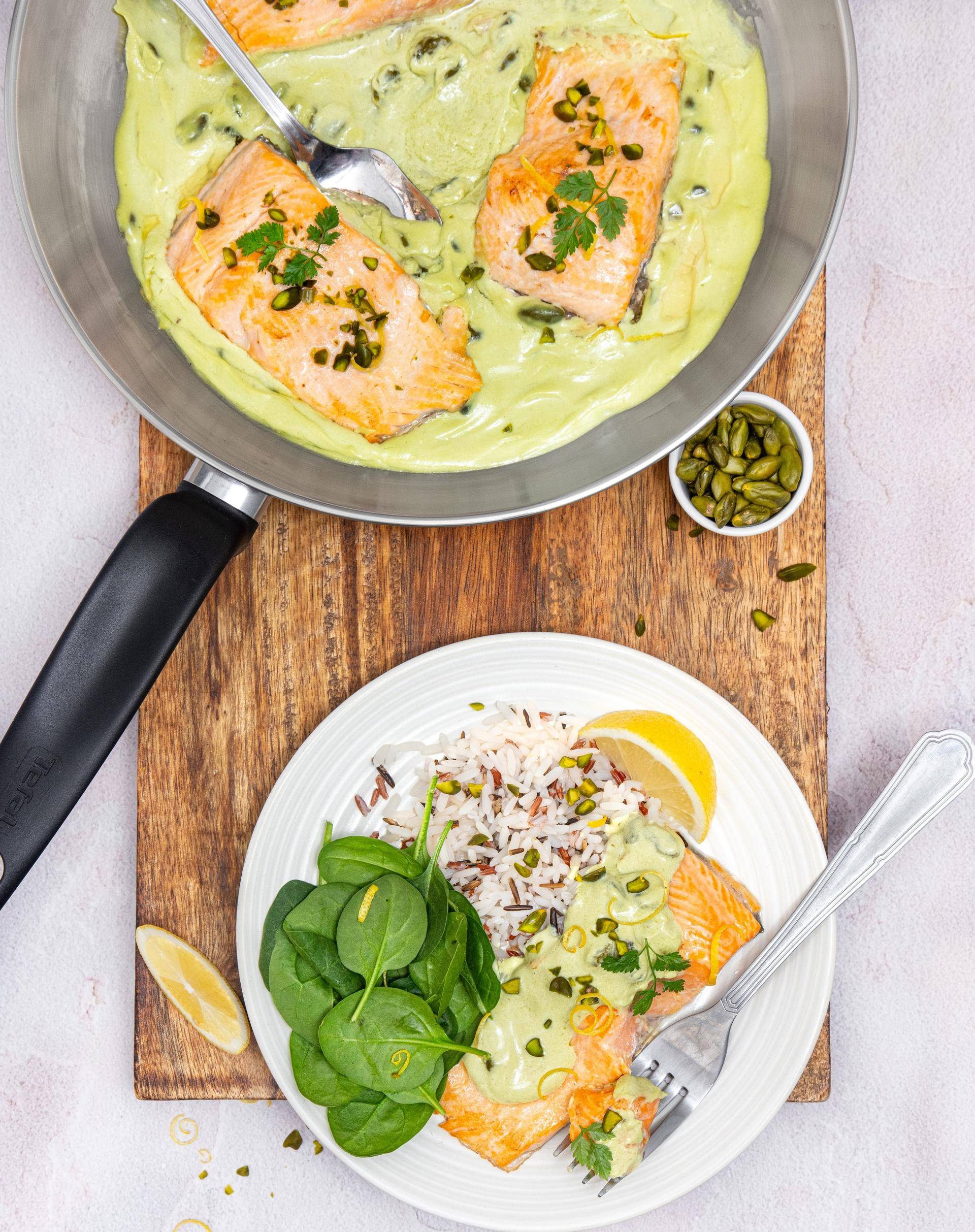 Pavés de truite à la pistache - Recette Poêles et Casseroles | Tefal