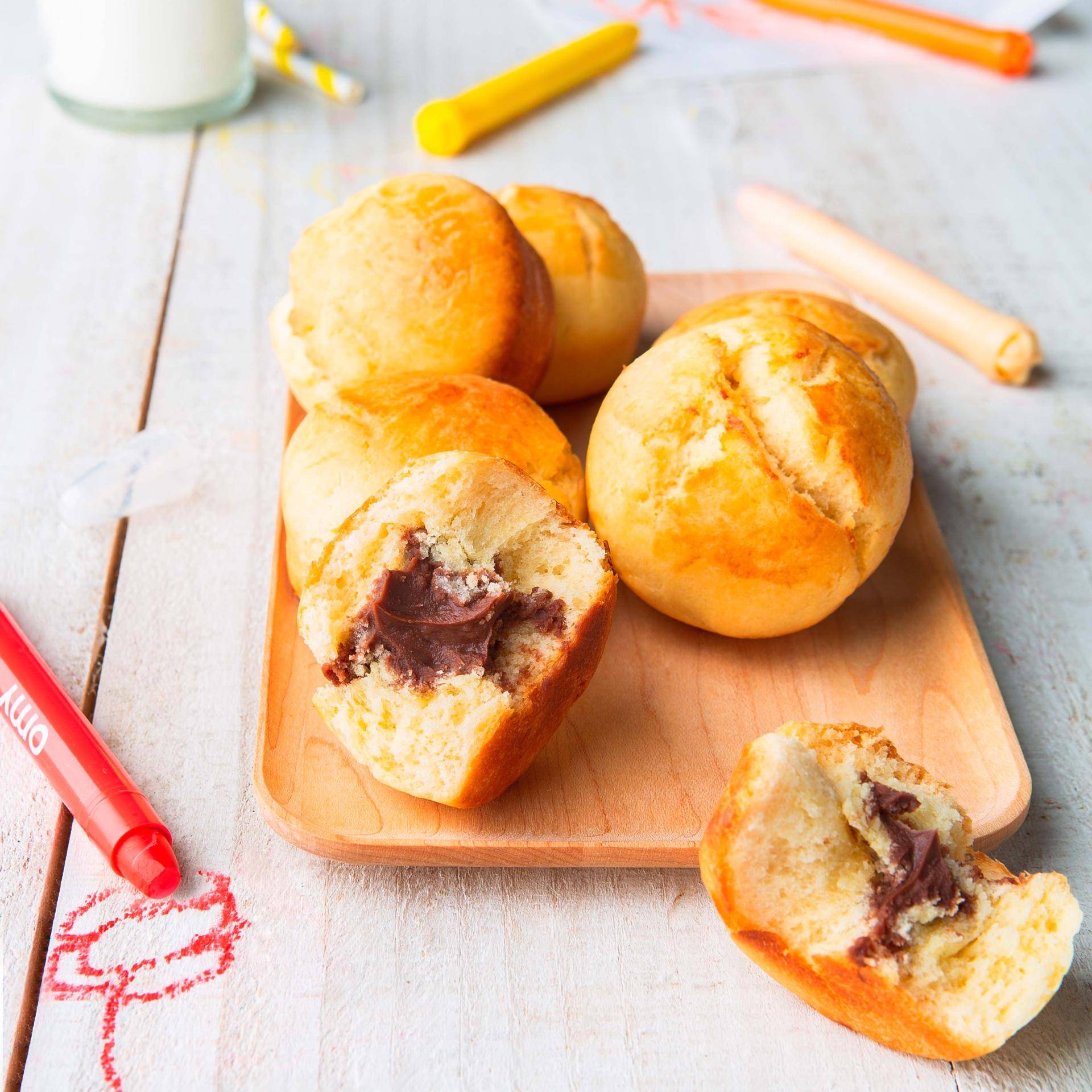 Brioches fourrées au chocolat au lait - Recette Cake Factory | Tefal