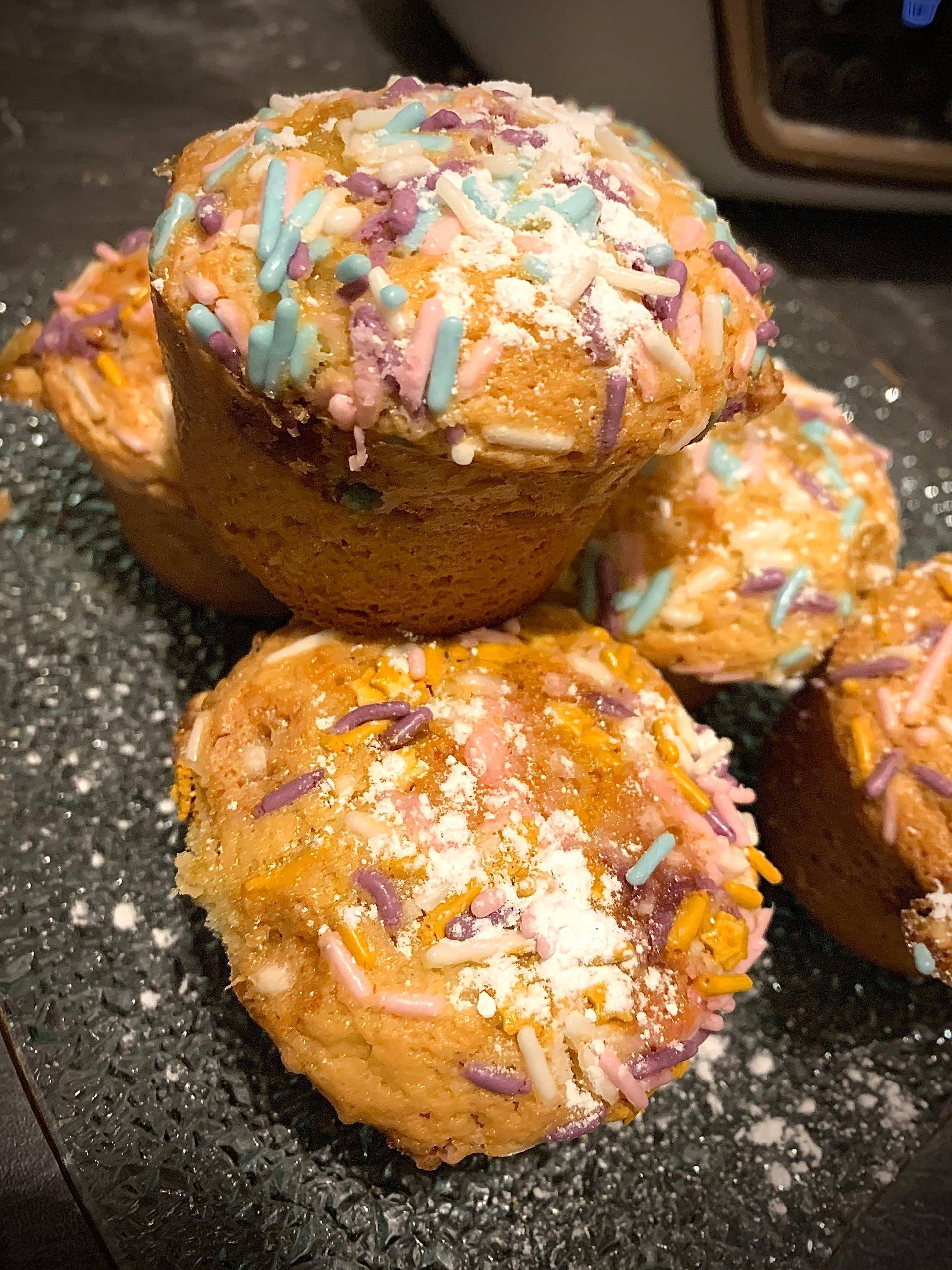 Muffins aux pépites colorées - Recette Cake Factory | Tefal