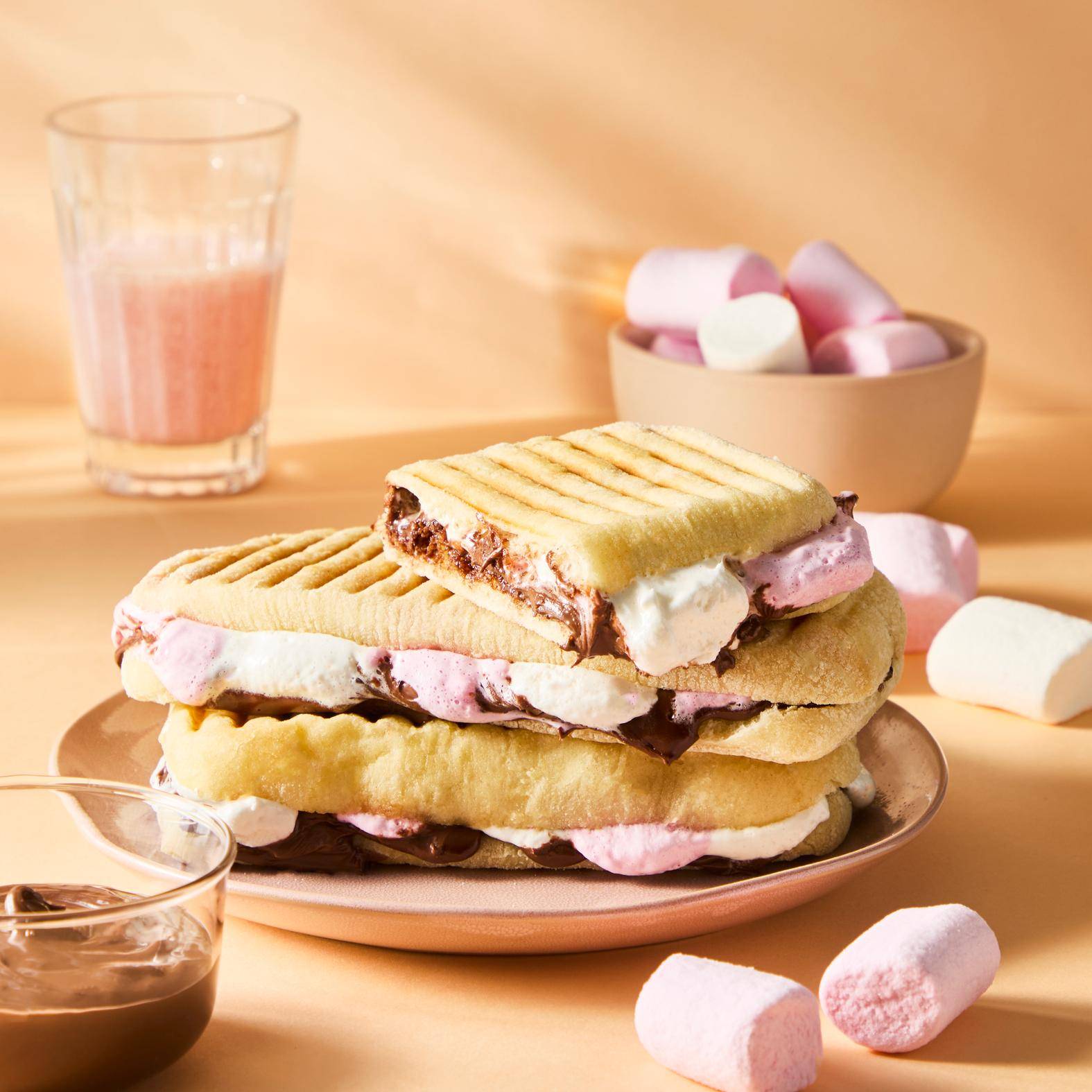 Panini van chocolade en marshmallow - Recette Snack Collection MECHANICAL | Tefal