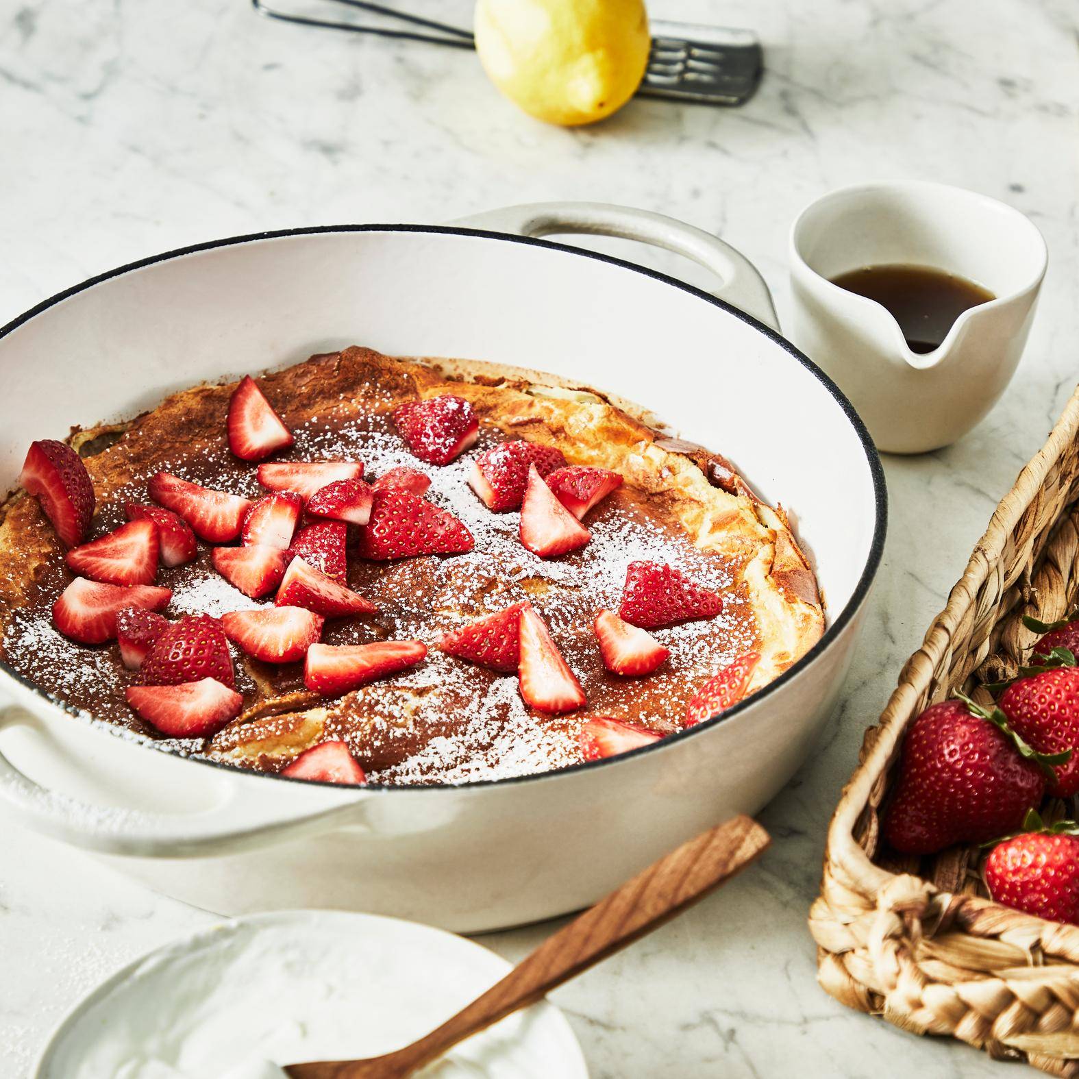 Dutch baby pancake fraises et citron - Recette Poêles et Casseroles | Tefal