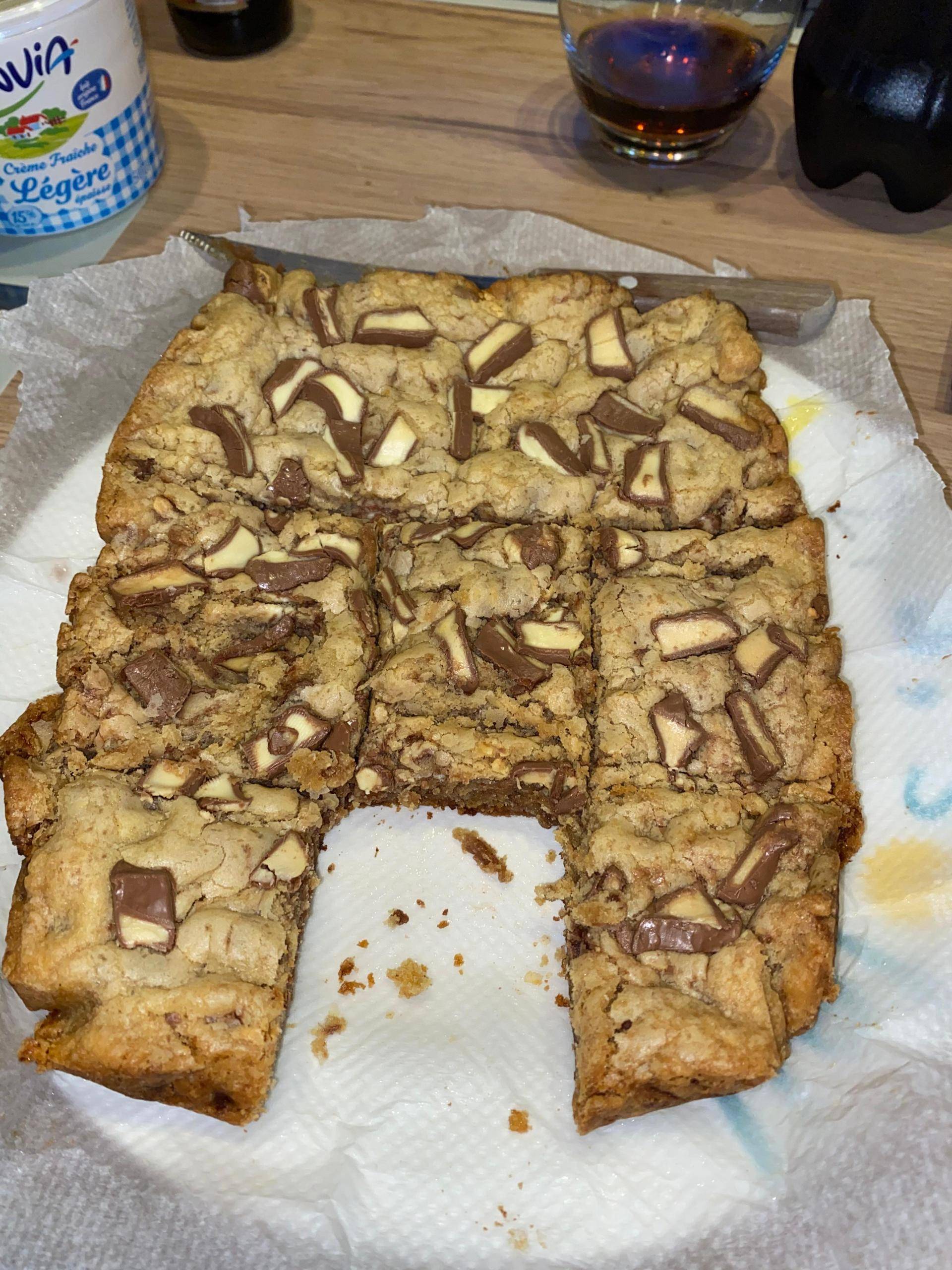 Cookie bar au kinder maxi - Recette Cake Factory | Tefal