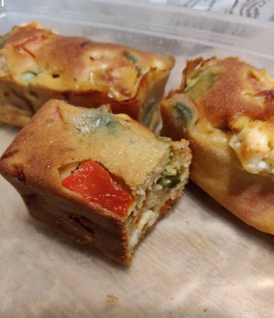 Mini cake aux poivrons et feta - Recette Cake Factory | Tefal