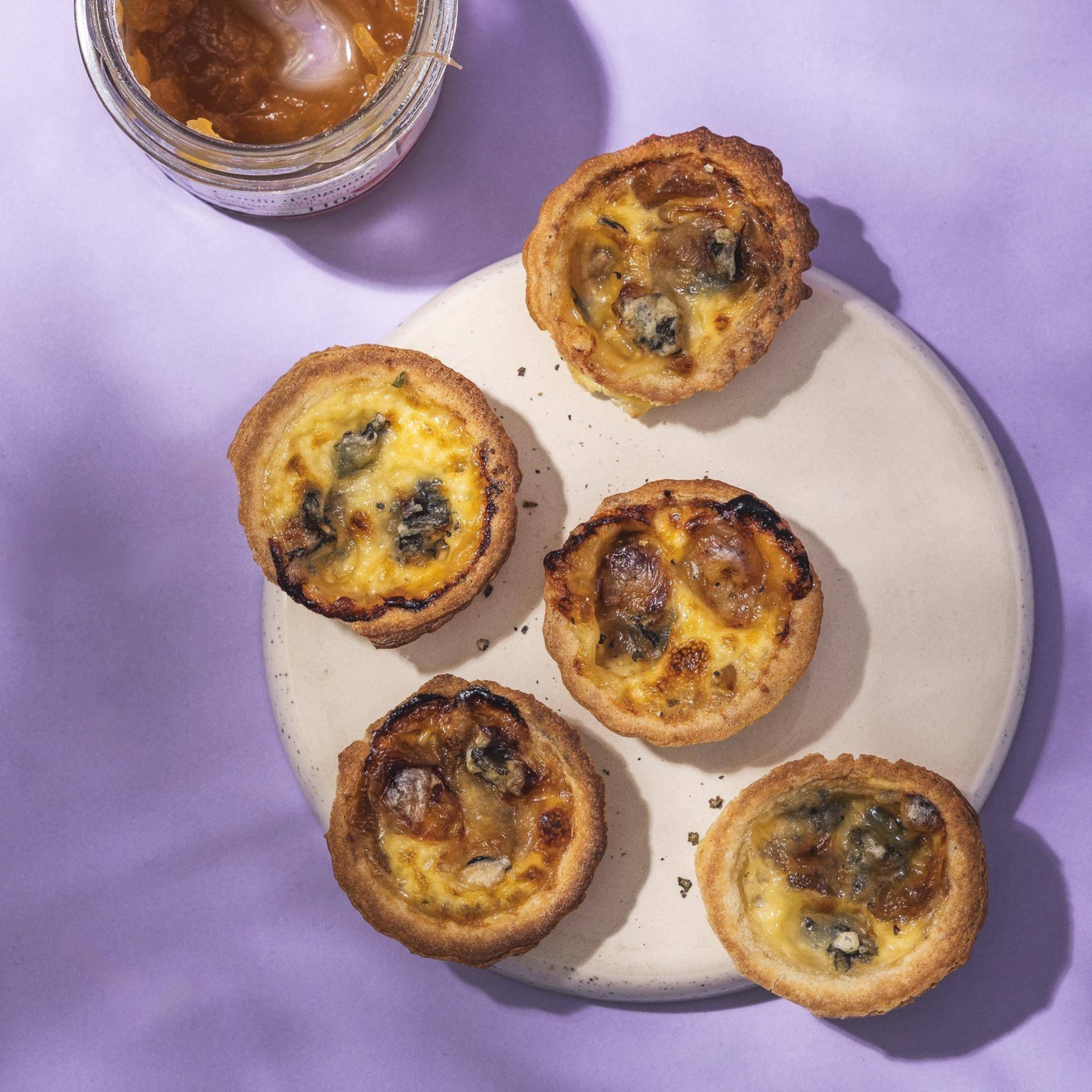 Mini-tartelettes aux oignons caramélisés et au bleu - Recette Snack Collection MECHANICAL | Tefal
