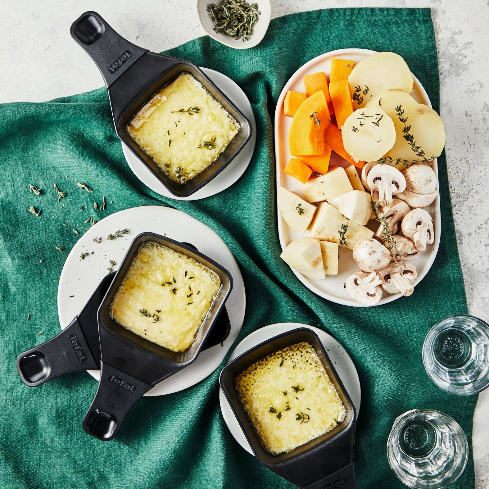 Raclette aux légumes d'hiver - Recette Raclettes fondues pierrades | Tefal