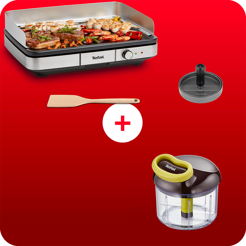 Pack Web - Maxi Plancha + kit burgers + hachoir manuel