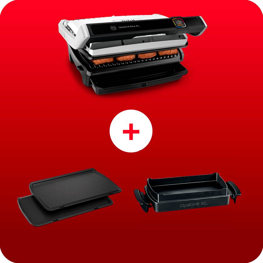 Pack web - Optigrill Elite XL + 2 plaques (snacking et plancha)