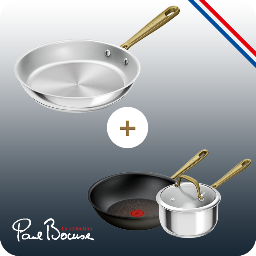 Pack web - Tefal x Bocuse - Poêle, casserole et wok multi-revêtement (tous feux)