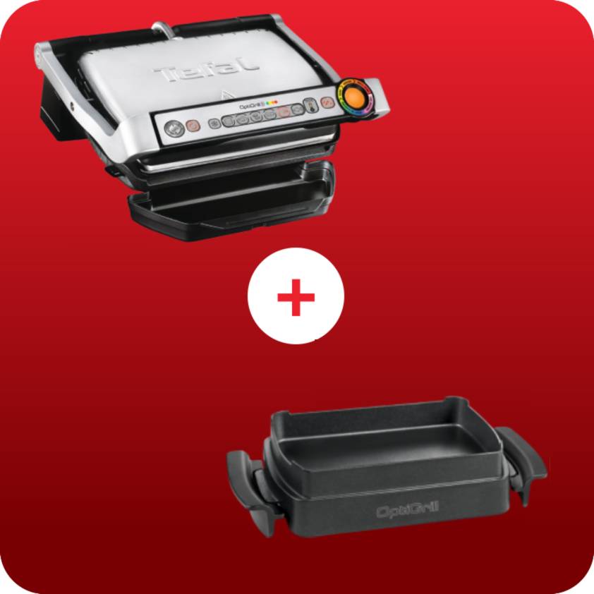 Pack web - Optigrill+ (avec plaque gaufres) + plaque snacking