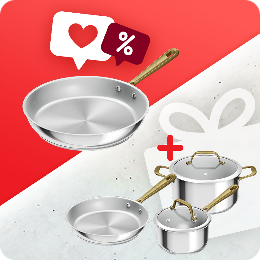 Pack web - Tefal x Bocuse - Batterie 4 pièces - Revêtement inox (tous feux)