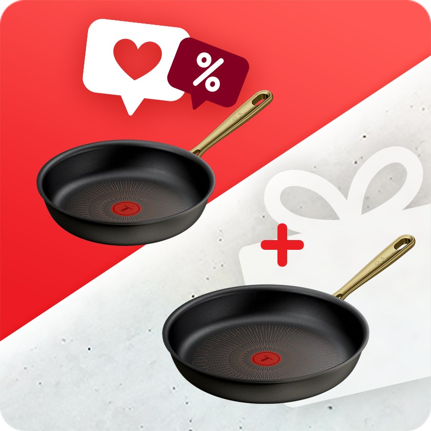 Pack web - Tefal x Bocuse - 2 poêles 24-28 cm - Revêtement anti-adhésif (tous feux)