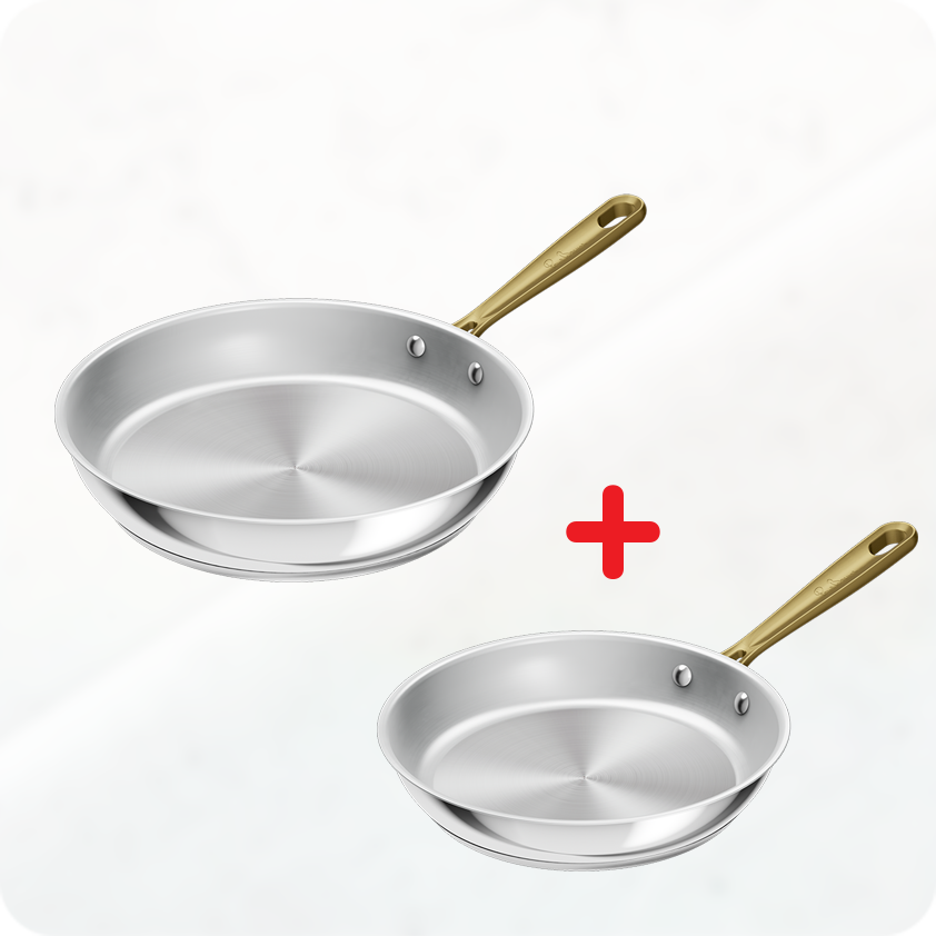 Pack web - Tefal x Bocuse - 2 poêles 24-28 cm - Revêtement inox (tous feux)