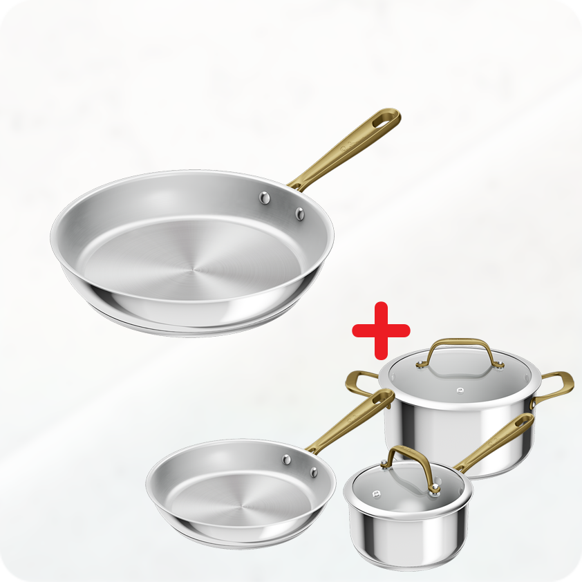 Pack web - Tefal x Bocuse - Batterie 4 pièces - Revêtement inox (tous feux)